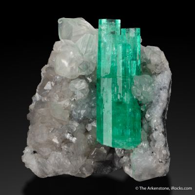 Emerald With Calcite