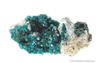 Dioptase With Calcite