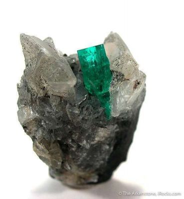 Emerald With Calcite