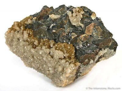 Galena With Calcite and Siderite