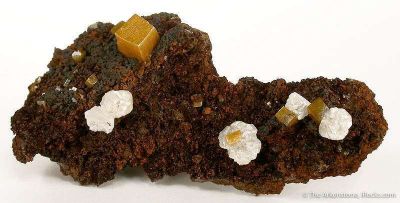 Wulfenite With Calcite