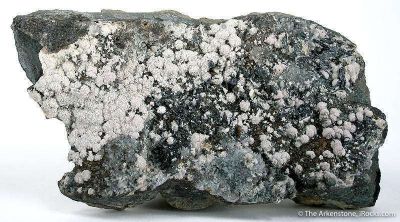 Nagyagite on Sphalerite With Rhodochrosite And Quartz