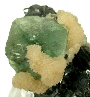 Fluorite With Galena and Calcite