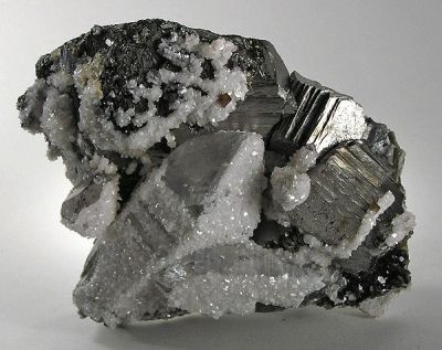 Arsenopyrite, Stannite, Scheelite, Quartz, Calcite