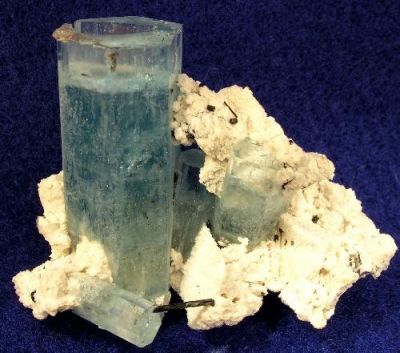 Beryl (Var: Aquamarine), Orthoclase, Schorl
