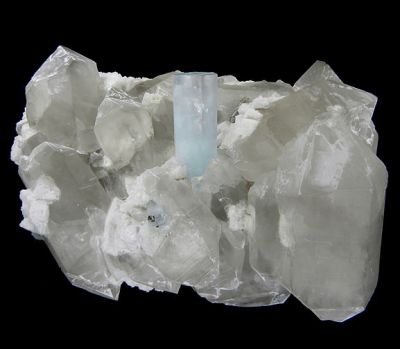 Beryl (Var: Aquamarine), Quartz, Albite