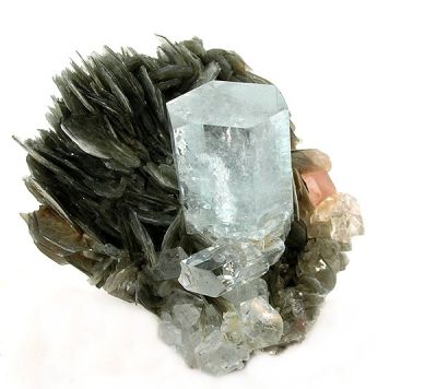 Beryl (Var: Aquamarine), Fluorite, Apatite