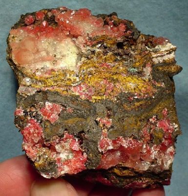 Calcite, Cuprite (Var: Chalcotrichite), Copper