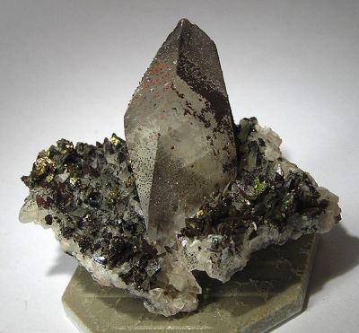 Calcite, Hematite, Chalcopyrite