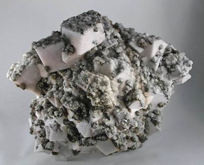 Calcite (Var: Manganoan Calcite), Pyrite