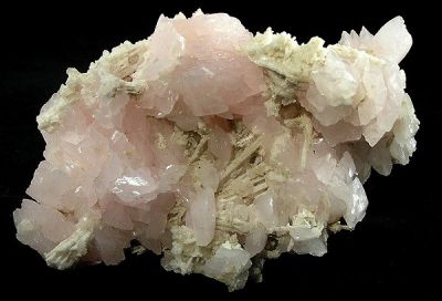 Calcite (Var: Manganoan Calcite), Aragonite