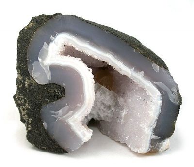 Chalcedony (Var: Agate), Fluorite