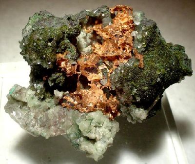 Copper, Quartz, Epidote, Prehnite, Calcite