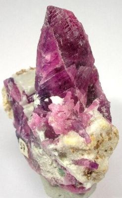 Corundum (Var: Ruby), Calcite, Phlogopite