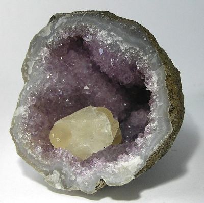 Fluorite, Calcite, Quartz (Var: Amethyst)