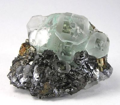 Fluorite, Sphalerite, Galena, Chalcopyrite