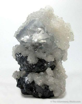 Fluorite With Calcite on Galena