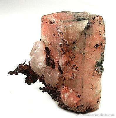 Copper Included in Calcite With Copper