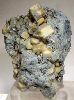 Orthoclase, Riebeckite (Var: Crocidolite)
