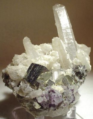 Quartz, Calcite, Pyrite, Fluorite