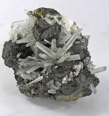 Quartz, Sphalerite, Chalcopyrite