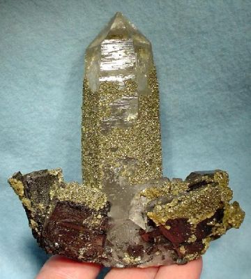 Quartz, Pyrite, Wolframite