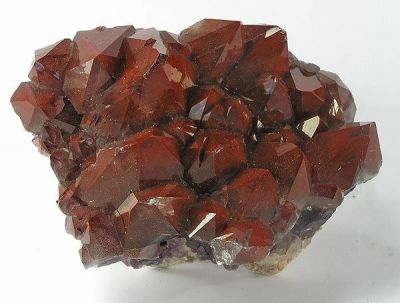 Quartz (Var: Amethyst), Hematite