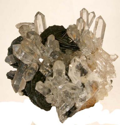 Quartz (Var: Rock Crystal), Hematite