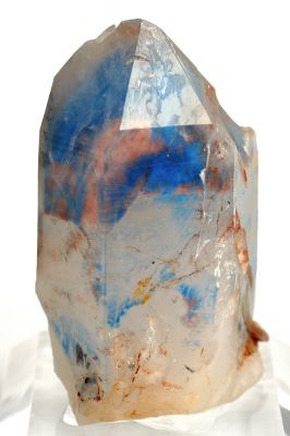 Papagoite and Copper Included in Quartz