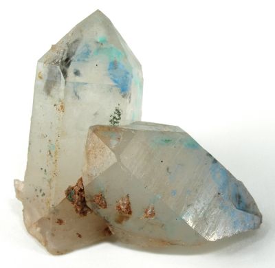 Papagoite and Ajoite Included in Quartz