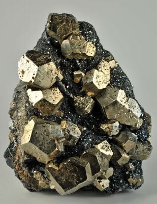 Pyrite on Hematite