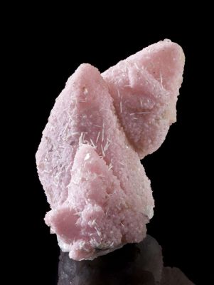 Rhodochrosite With Quartz & Gypsum Casting Calcite