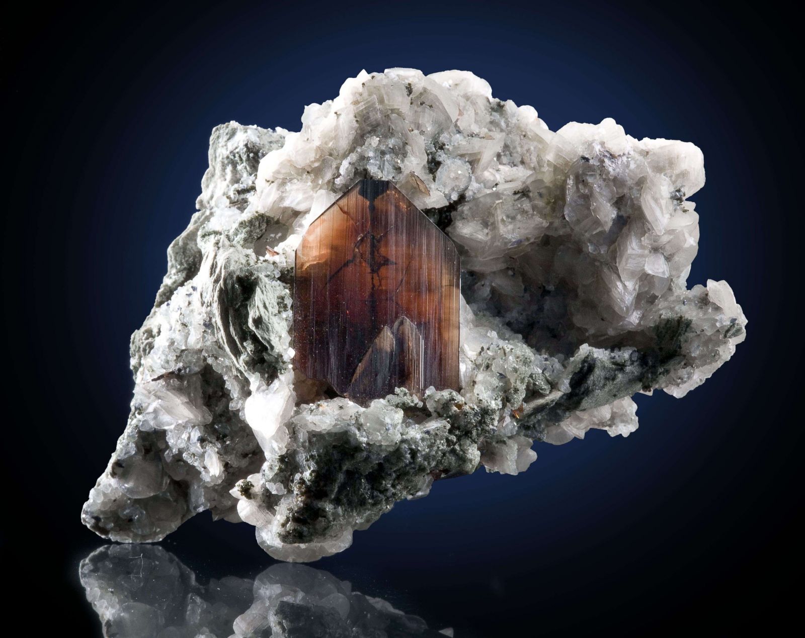Gorgeous Matrix Brookite on Calcite | iRocks Fine Minerals