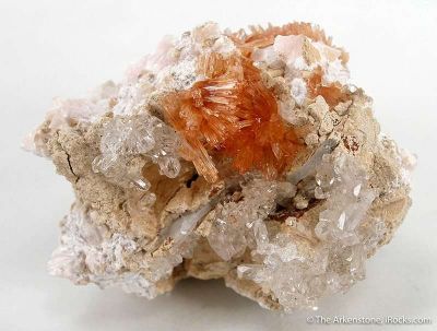 Orange Prehnite With Calcite
