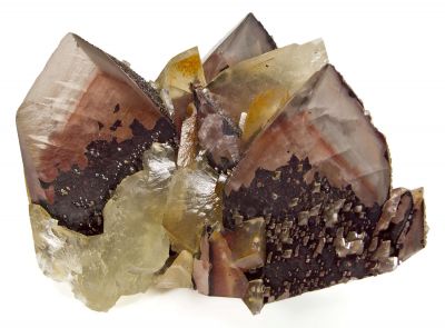 Calcite (Twinned) With Hematite