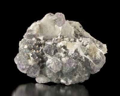 Fluorite, Calcite, Heulandite and Pyrite