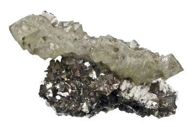 Quartz on Arsenopyrite