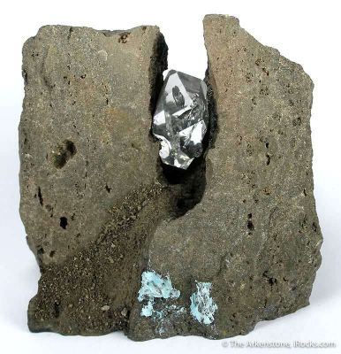 Quartz Var. "Herkimer Diamond," in Dolomite