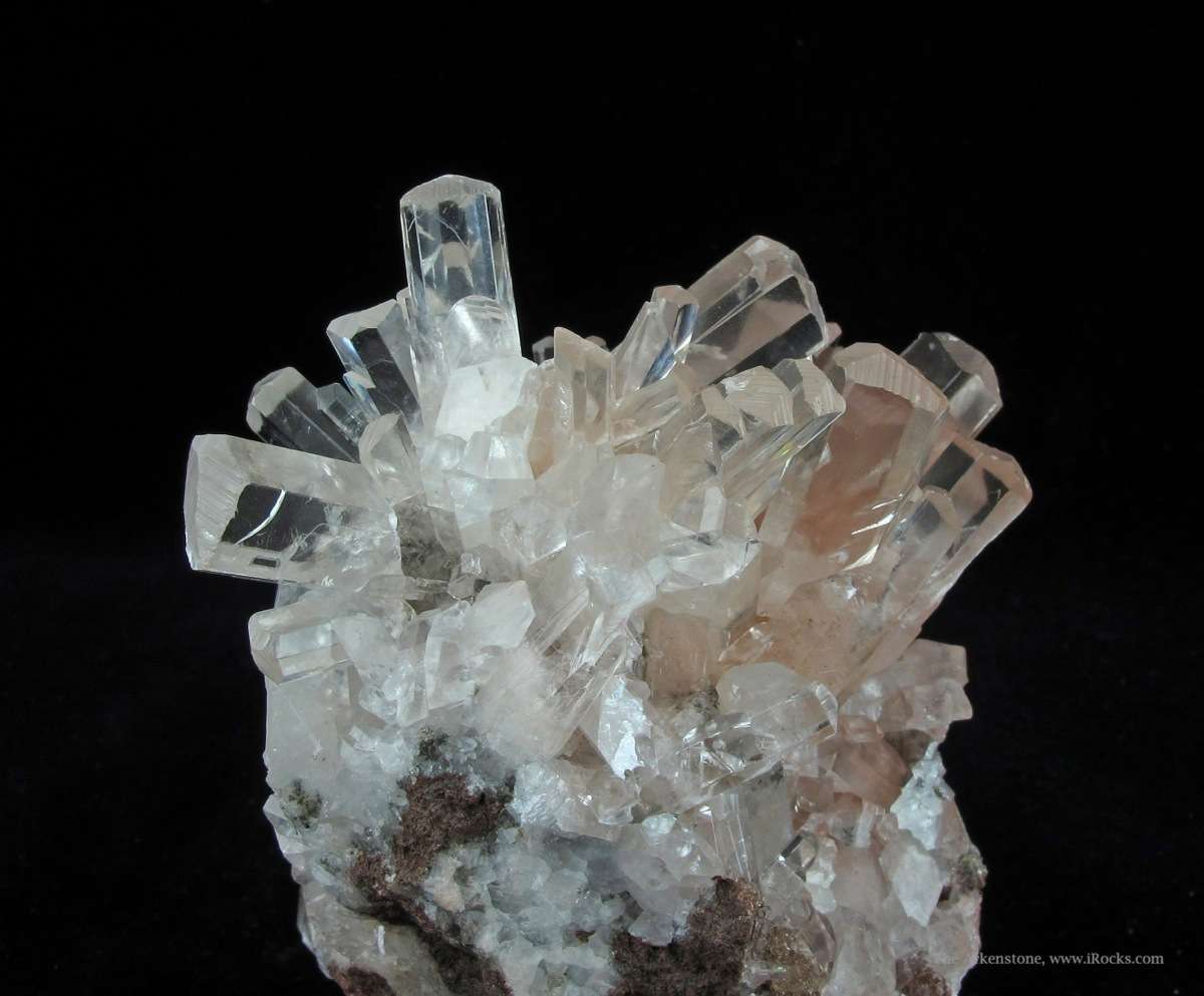 Remarkable Calcite Spray with Hematite | iRocks Fine Minerals