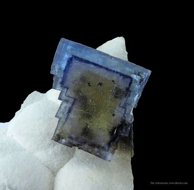 Fluorite on Baryte With Sphalerite