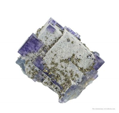 Fluorite With Chalcopyrite, Galena, and Calcite (Illustrated).