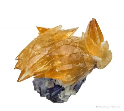 Calcite on Fluorite With Baryte