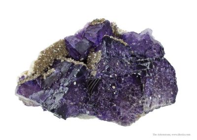 Fluorite With Quartz and Hydrocarbons