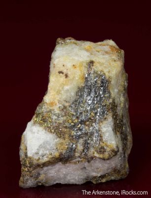 Eclarite (type locality) with Chalcopyrite on Quartz