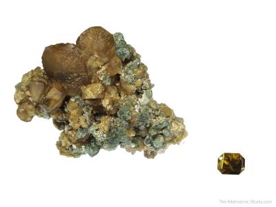Siderite (rough and cut set)