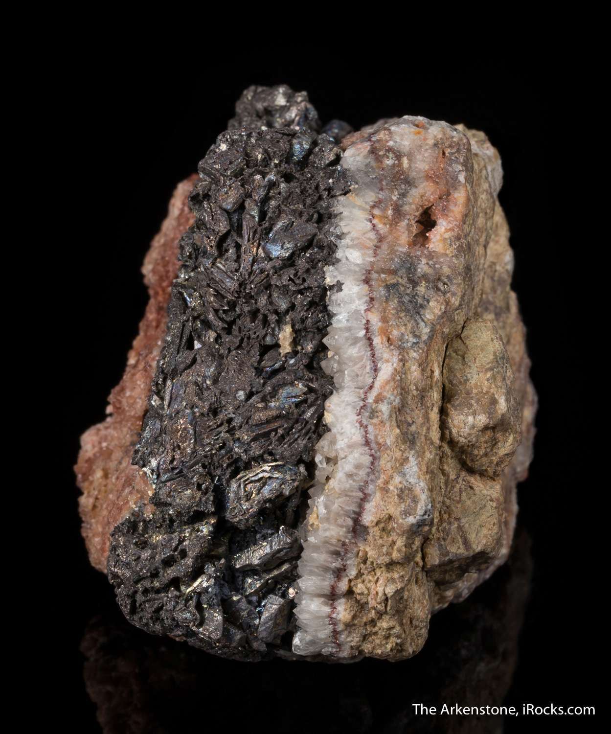 Bismuth in Quartz vein - D16C-23 - Schlema - Germany Mineral Specimen