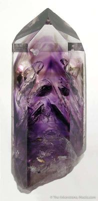 Quartz With Amethyst Phantoms and Large Water Bubble