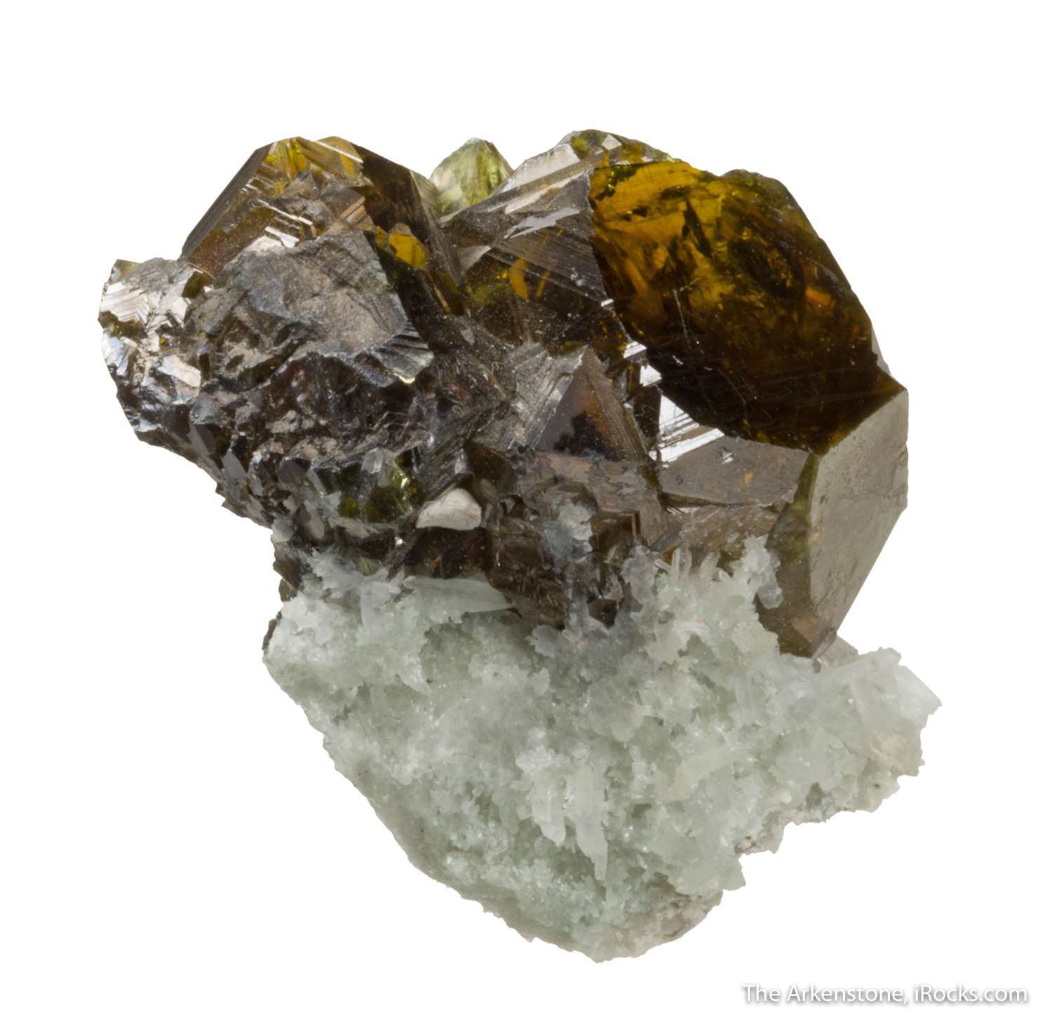 from Krushev dol mine,Madan,Bulgaria Beautiful Sphalerite with Chalcopyrite and Quartz Mineral,Clear Quartz,Quartz Cluster
