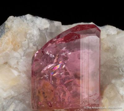 Pink Topaz in Calcite
