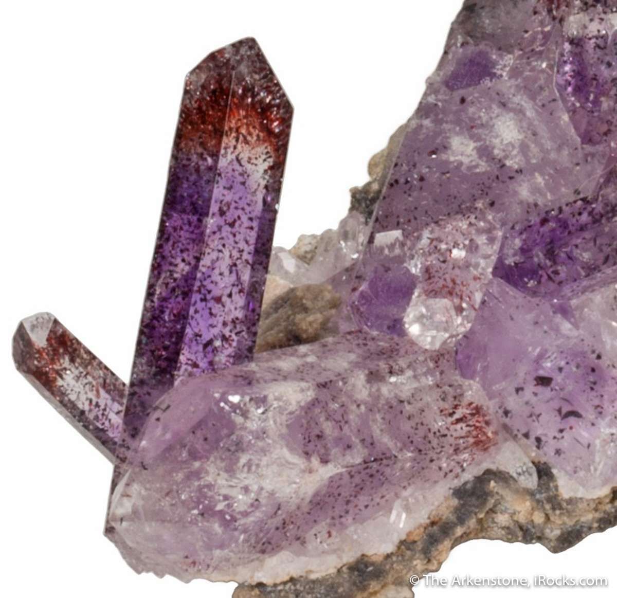 Amethyst Cluster with Iron Inclusions